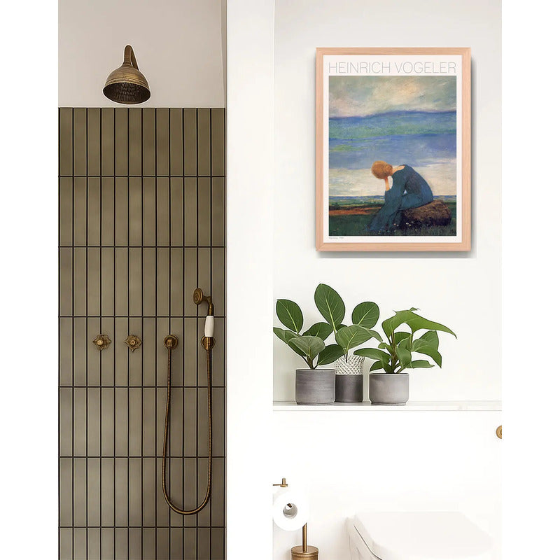Cuadro Living Dormitorio Heinrich Vogeler Soñando Marco Oak Marco Marrón Claro
