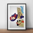 Cuadro Dick Dastardly & Muttley Wacky Races Serie Paspartú Marco Negro