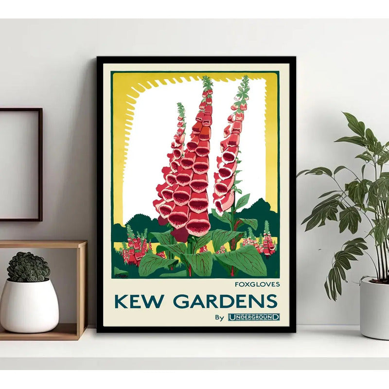Cuadro Kew Gardens Flower Market Londres Br4 Flores Botanica Marco Negro