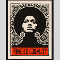 Cuadro Power Equality Derechos Humanos Anti Racismo Arte Marco Negro