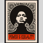 Cuadro Power Equality Derechos Humanos Anti Racismo Arte Marco Negro