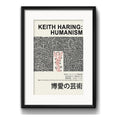 Cuadro Keith Haring Humanism Arte Obra 53x43cm Con Paspartú Marco Negro
