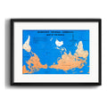 Cuadro Mapa Universal De Mcarthur Mapa Al Revés Con Paspartú