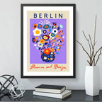 Cuadro Flower Market Flores Ciudades Paises Expo Decoracion Flower Market Berllin Alemania Con Marco Negro