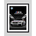 Cuadro Bmw M4 Competition Coupé Auto Modelo Decoracion Marco Negro