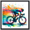 Cuadro Bicicleta Pop Art Bike Gym Ciclismo Deportes 33x33cm Marco Negro