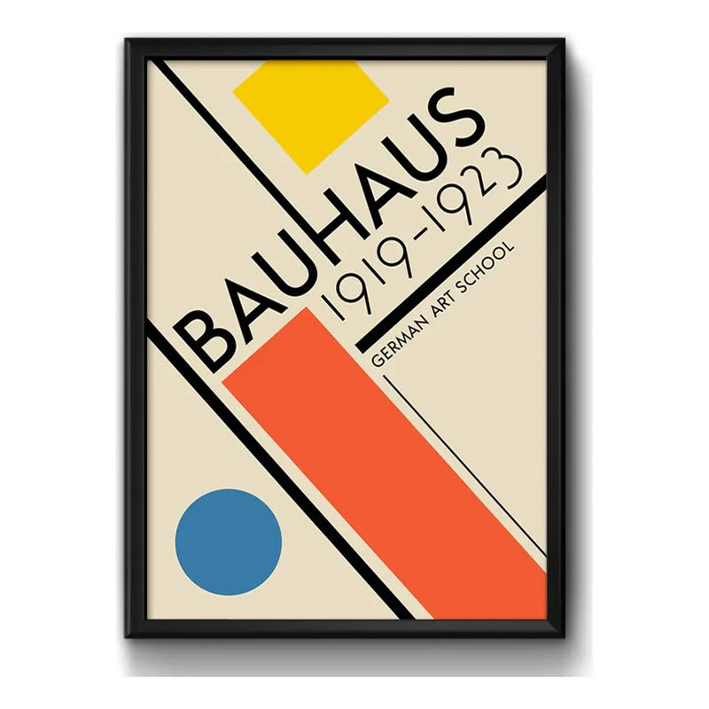 Cuadro Bauhaus Exposición Arte Exhibition Art Poster Afiche Bauhaus 9 Marco Negro