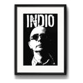 Cuadro Indio Solari En Blanco Y Negro Rock Brs1 Con Paspartú