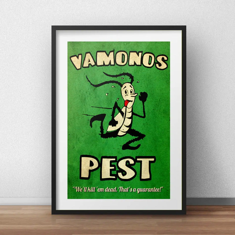Cuadro Vamonos Pest Breaking Bad Serie Tv Arte Con Paspartú Marco Negro