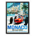 Cuadro Monaco Pista De Carrera Autodromo Formula 1 Retro Monaco 1965 Negro