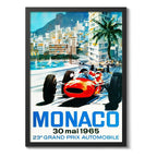 Cuadro Monaco Pista De Carrera Autodromo Formula 1 Retro Monaco 1965 Negro