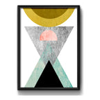 Cuadro Geometrico Abstracto Escandinavo Moderno Decoracion
