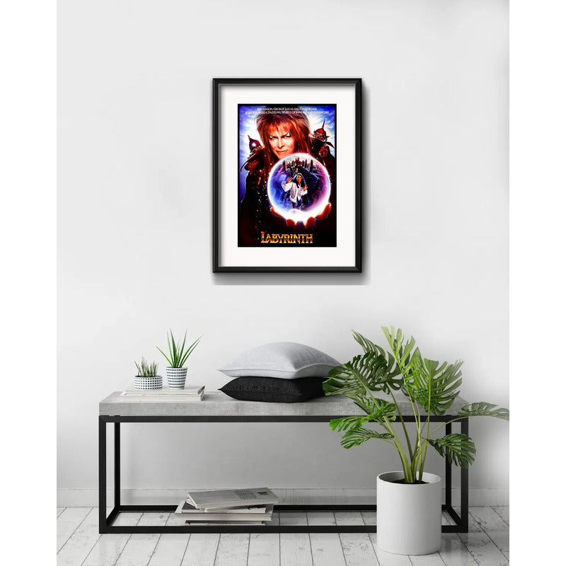 Cuadro Laberinto David Bowie Pelicula 53x43cm Con Paspartú Marco Negro