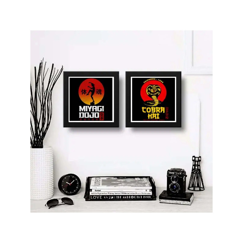 Set 2 Cuadros Cobra Kai Serie Karate Kid Miyagi Gym Decora