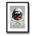 Cuadro Calavera Astronauta Arte Urbano Decoracion Paspartú Marco Negro