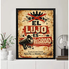 Cuadro Lujo Es Vulgaridad Letra Patricio Rey Redondos Rock Marco Negro