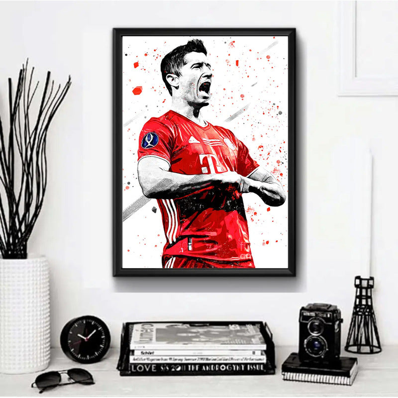 Cuadro Robert Lewandowski Pop Art Fútbol Jugador Decoracion
