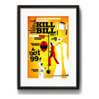 Cuadro Kill Bill Minimalista Pelicula Tarantino Con Paspartú Marco Negro
