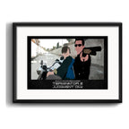 Cuadro Terminator Minimalista Schwarzenegger Con Paspartú Marco Negro