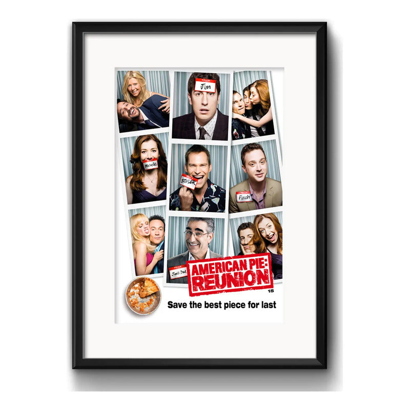 Cuadro American Pie Reunion Pelicula Decoracion Con Paspartú Marco Negro