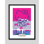 Cuadro Hello Kitty Pop Art Gato Arte Japones Decoracion Marco Negro