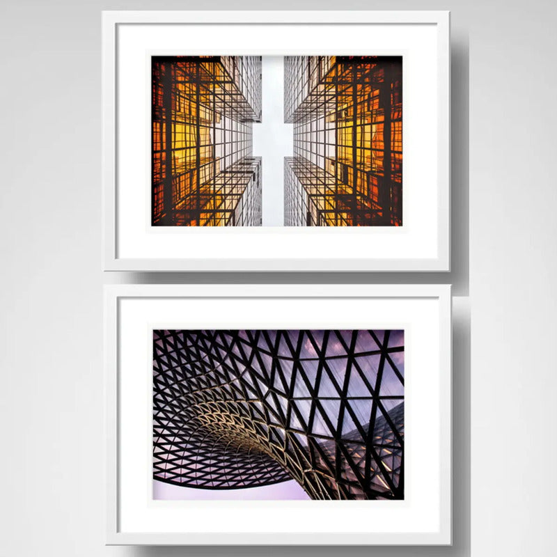 Set 2 Cuadros Arquitectura Moderna Decoracion 2 Con Paspartú