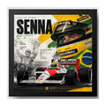 Cuadro Ayrton Senna Formula 1 Mclaren Team Auto Coleccion Marco Negro