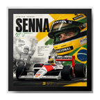 Cuadro Ayrton Senna Formula 1 Mclaren Team Auto Coleccion Marco Negro