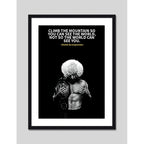 Cuadro Khabib Nurmagomedov Motivacional Deporte Mma Ufc Gym Khabib Frase 1 Marco Negro