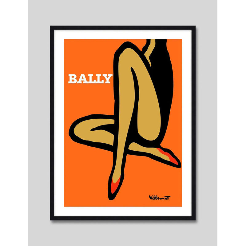 Cuadro Bally Suiza Fashion Moda Lujo Retro Salon Decoracion Bally Orange Negro