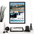 Cuadro Monaco Pista De Carrera Autodromo Formula 1 Retro Monaco 1966 Negro