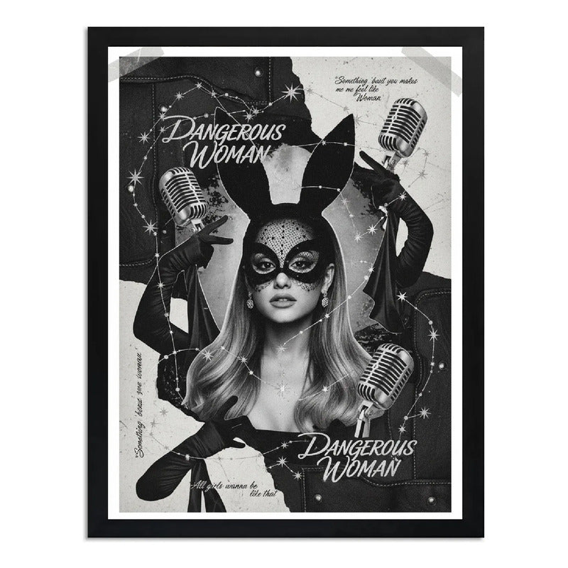 Cuadro Ariana Grande Album Dangerous Woman Musica Pop Marco Negro