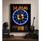 Cuadro Def Leppard Disco De Oro Álbum Adrenalize Arte Rock Marco Negro