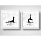 Set 2 Cuadros Pilates Gym Musculacion Gimnasio B2 Decoracion