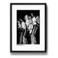 Cuadro Van Halen Banda Rock Blanco Y Negro Con Paspartú Rotterdam 1979 Con Marco Negro
