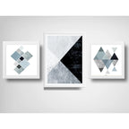 Set 3 Cuadros Geometrico Escandinavo Abstracto Decoracion B4