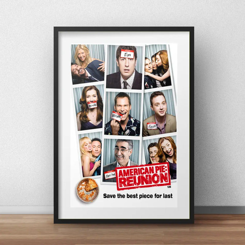 Cuadro American Pie Reunion Pelicula Decoracion Con Paspartú Marco Negro