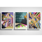 Set 3 Cuadros Educación Pedagogía Escuela Brs1 Decoracion