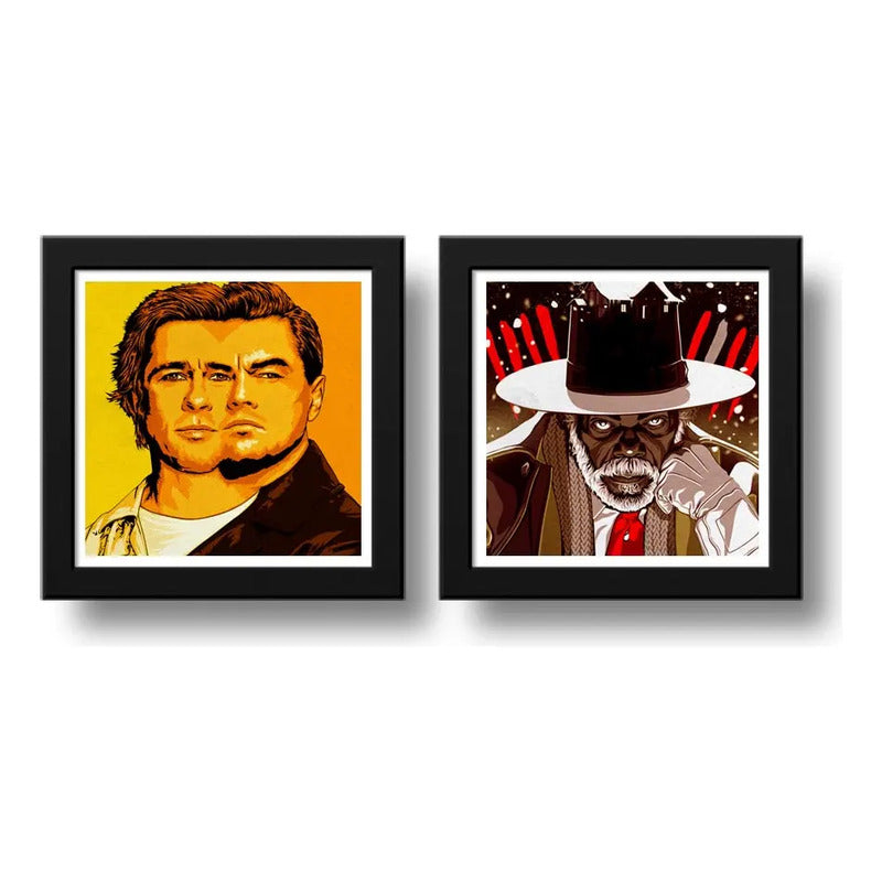 Set 2 Cuadros Tarantino Pop Art Peliculas Cine Decoracion