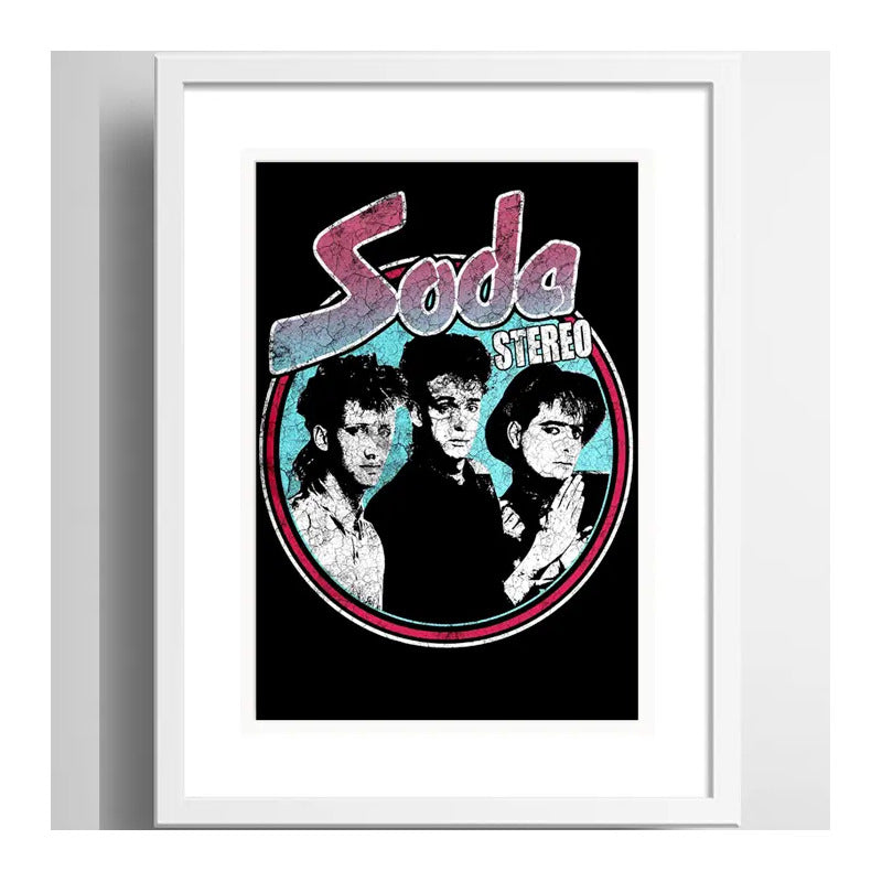 Cuadro Soda Stereo Banda Rock Brs1 Decoracion Con Paspartú