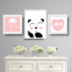 Set 3 Cuadros Dream Big Frase Luna Star Dormitorio Infantil