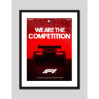 Cuadro Ferrari F1 Auto Modelo Carrera Formula 1 Decoracion Marco Negro