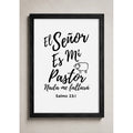 Cuadro Versiculo Biblia Salmo 23 El Señor Es Mi Pastor Dios Marco Negro