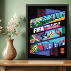 Cuadro Copa Del Mundo Futbol Fifa 2026 Póster Oficial Ciudad Kansas Estados Unidos Negro