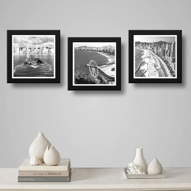 Set 3 Cuadros Balneário Camboriú Brasil Paisaje Decoracion