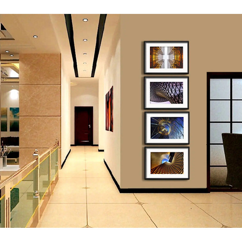 Set 4 Cuadros Arquitectura Moderna Decoracion Con Paspartu