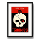Cuadro Los Goonies Minimalista Pelicula Cinema Arte Paspartú Marco Negro