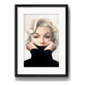 Cuadro Marilyn Monroe Fashion Gorgeous Retro Con Paspartú Marco Negro