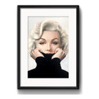 Cuadro Marilyn Monroe Fashion Gorgeous Retro Con Paspartú Marco Negro