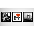 Set 3 Cuadros Love Ny Nueva York Blanco Y Negro Decoracion
